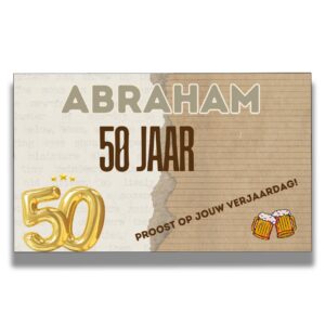 Abraham 50 spandoek – Het Museumstuk - 200 x 120 cm