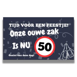 Abraham 50 spandoek – De Ouwe Zak - 200 x 120 cm