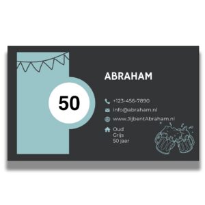 Abraham 50 spandoek – Het Visitekaartje - 200 x 120 cm