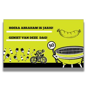 Abraham 50 spandoek – De Wielrenner - 200 x 120cm