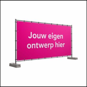Bouwhek spandoek laten maken 335 x 175 cm