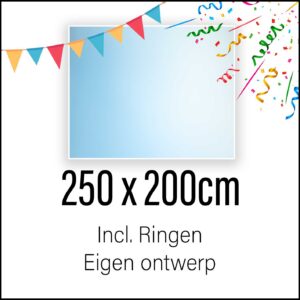 Spandoek maken 250 x 200 cm