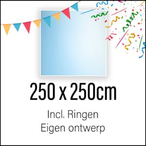 Spandoek laten maken 250 x 250 cm