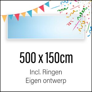 Spandoek laten maken 500 x 150 cm